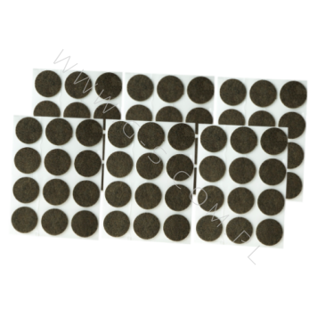 Podkładki Ø 28 mm, brązowe, filcowe do mebli, opakowanie 108 szt.