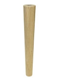 Nóżka dębowa prosta stożek 20 cm, surowa z mufą M8