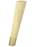 Nóżka dębowa skośna stożek 20 cm surowa, z nakładką antico