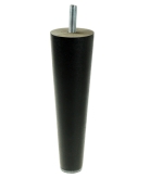 Noga typ NEO 15 cm, prosta do mebli, czarna, ze szpilką m8 x 25 mm