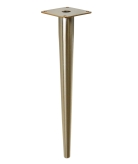 Noga stalowa stożek 45 cm, z blachą montażową, złoty antyczny